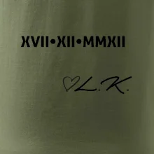 Dátum výročia a iniciály