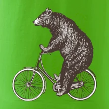 Medveď na bicykli