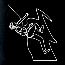 Lezec na skale jedným ťahom Lezec na skale jedným ťahom