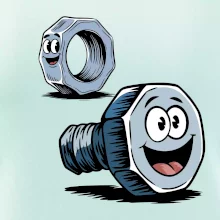 Parové tričko - Skrutka a matka Parové tričko - Skrutka a matka