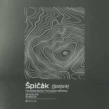 Špičák - vrstevnice v obdĺžniku