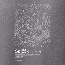 Špičák - vrstevnice v obdĺžniku