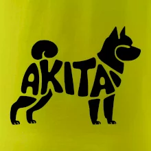 Akita Inu - Nápis v tele