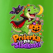 Príšerka na sladkosti - dinosaurus s tekvicou