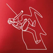 Lezec na skale jedným ťahom Lezec na skale jedným ťahom