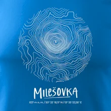 Milešovka - vrstevnice v kruhu
