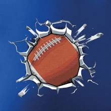 Americký futbal lopta v triku Americký futbal lopta v triku