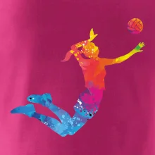 Volejbalistka splash s loptou