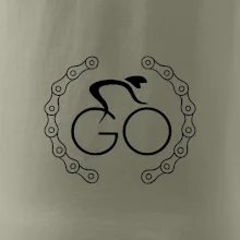 Logo cyklistu a reťaz