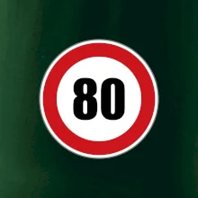 Dopravná značka - obmedzenie rýchlosti 80 Dopravná značka - obmedzenie rýchlosti 80