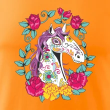 Kôň farebný s kvetinami