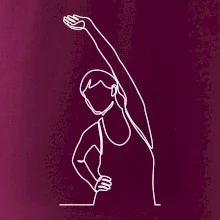 Preťahujúca sa žena jedným ťahom