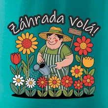 Záhrada volá - záhradník a slnečnice