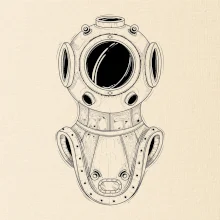 Potápač - helma stará