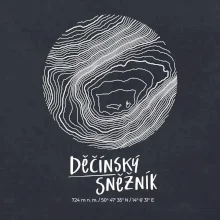 Děčínský Sněžník - vrstevnice v kruhu