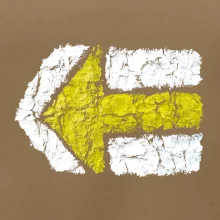 Párová turistická značka žlutá