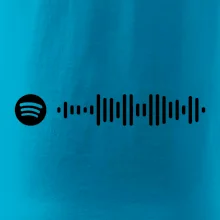 Spotify kód na prsníku