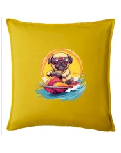 Mops na vodnom skútri