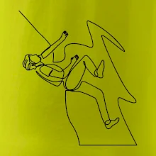 Lezec na skale jedným ťahom