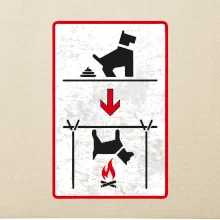 Tričko pre odporcov sraní na chodníku