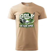 Golfová palica s loptičkou eat sleep repeat