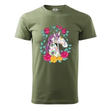 Kôň farebný s kvetinami