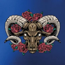 Hlava barana s ružami Hlava barana s ružami