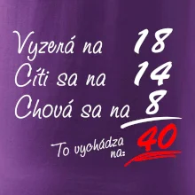 Vyzerá, cíti sa, chová sa - 40 rokov