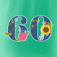 Kvetinové číslo kreslené - 60