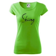 Skiing nápis lyžiar