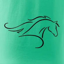 Kôň - bežiaci silueta hlavy