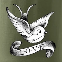 Love holubica - kreslená