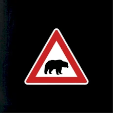Dopravná značka - Pozor ľadový medveď Dopravná značka - Pozor ľadový medveď