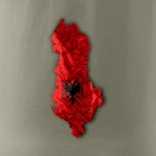 Mapa Albánsko reliéf hôr Mapa Albánsko reliéf hôr