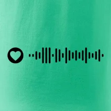 Zamilovaný Spotify kód na prsníku