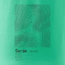 Šerák - vrstevnice v obdĺžniku