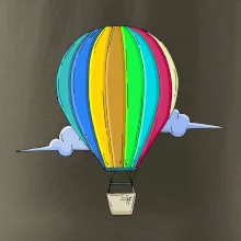 Teplovzdušný balón v oblakoch