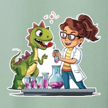 Chemik a dinosaurus - dievča