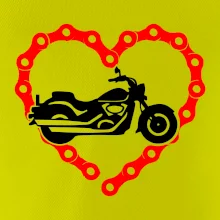 Moto srdce reťaz - chopper