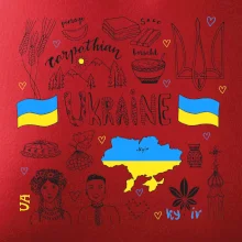 Ukrajina folklór - kreslené obrázky