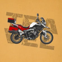 Cestovná enduro červená Cestovná enduro červená