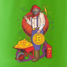 Baník ťaží Bitcoiny