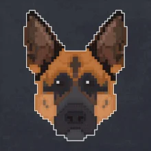 Nemecký ovčiak - Rozpixelovaný