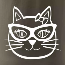 Mačacie dievča s okuliarmi