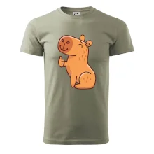 Kapybara s palcom hore