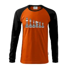 Šachové figúrky v rade - kreslené