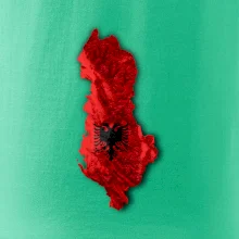 Mapa Albánsko reliéf hôr