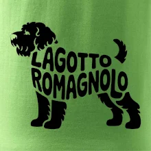 Lagotto romagnolo nápis v tele