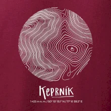 Keprník - vrstevnice v kruhu