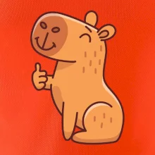 Kapybara s palcom hore Kapybara s palcom hore